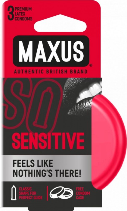 Ультратонкие презервативы в железном кейсе MAXUS Sensitive - 3 шт. - Maxus - купить с доставкой в Санкт-Петербурге