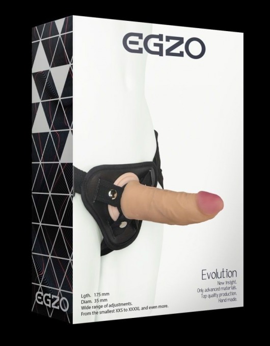 Страпон harness со съемной насадкой - 17,5 см. - EGZO - купить с доставкой в Санкт-Петербурге
