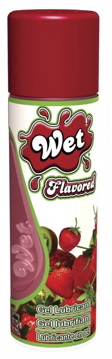 Лубрикант Wet Flavored Kiwi Strawberry с ароматом киви и клубники - 106 мл. - Wet International Inc. - купить с доставкой в Санкт-Петербурге