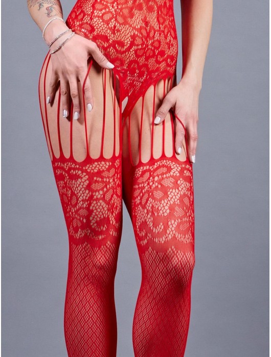 Эффектный боди-комбинезон с имитацией чулок - Le Frivole купить с доставкой