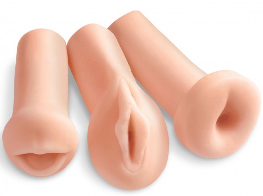 Комплект из 3 мастурбаторов All 3 Holes: вагина, анус, ротик - Pipedream - в Санкт-Петербурге купить с доставкой