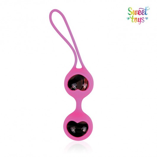 Вагинальные стеклянные шарики в розовой силиконовой оболочке со шнурком - Bior toys