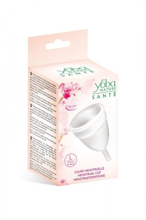 Белая менструальная чаша Yoba Nature Coupe - размер L - Yoba - купить с доставкой в Санкт-Петербурге