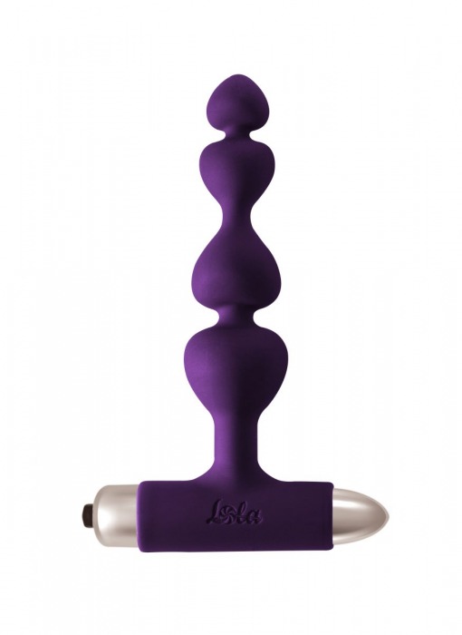 Фиолетовая анальная вибропробка-елочка New Edition Excellence - 15 см. - Lola Games