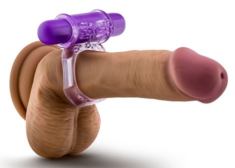 Фиолетовое эрекционное виброкольцо Couples Play Vibrating Cock Ring - Blush Novelties - в Санкт-Петербурге купить с доставкой
