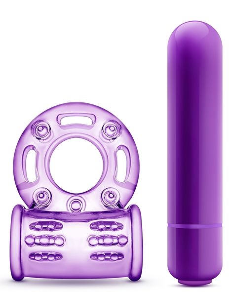 Фиолетовое эрекционное виброкольцо Couples Play Vibrating Cock Ring - Blush Novelties - в Санкт-Петербурге купить с доставкой
