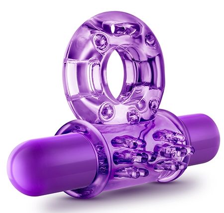 Фиолетовое эрекционное виброкольцо Couples Play Vibrating Cock Ring - Blush Novelties - в Санкт-Петербурге купить с доставкой