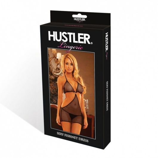 Черное платье с металлическим кольцом - Hustler Lingerie купить с доставкой