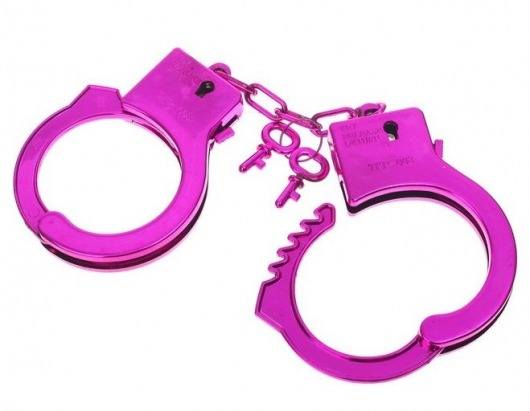 Ярко-розовые пластиковые наручники  Блеск - Сима-Ленд - купить с доставкой в Санкт-Петербурге