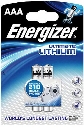 Батарейки Energizer Ultimate Lithium FR03/L92 AAA - 2 шт. - Energizer - купить с доставкой в Санкт-Петербурге