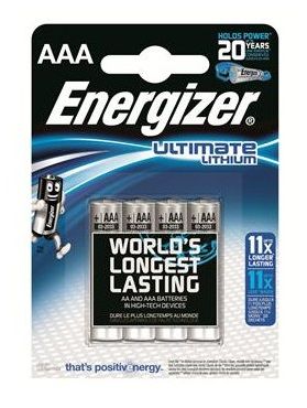 Батарейки Energizer Ultimate Lithium L92 AAA B - 4 шт. - Energizer - купить с доставкой в Санкт-Петербурге