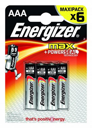 Батарейки Energizer MAX E92/AAA1,5V - 6 шт. - Energizer - купить с доставкой в Санкт-Петербурге
