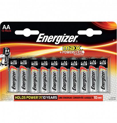 Батарейки Energizer MAX AA/LR6 1,5V - 16 шт. - Energizer - купить с доставкой в Санкт-Петербурге