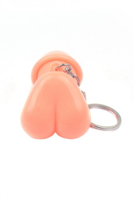 Телесный брелок для ключей в форме пениса - Romfun - купить с доставкой в Санкт-Петербурге