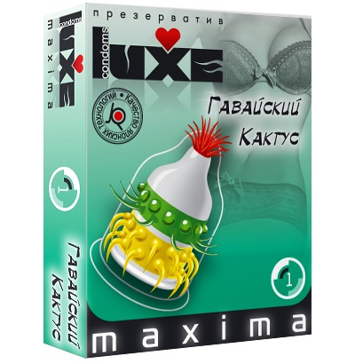Презерватив LUXE Maxima  Гавайский Кактус  - 1 шт. - Luxe - купить с доставкой в Санкт-Петербурге