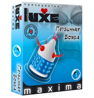 Презерватив LUXE Maxima  Глубинная бомба  - 1 шт. - Luxe - купить с доставкой в Санкт-Петербурге