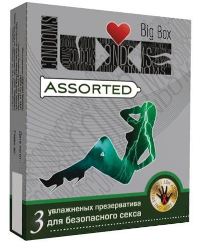 Презервативы LUXE Assorted с различным рельефом - 3 шт. - Luxe - купить с доставкой в Санкт-Петербурге