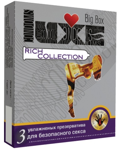 Цветные презервативы LUXE Rich collection - 3 шт. - Luxe - купить с доставкой в Санкт-Петербурге