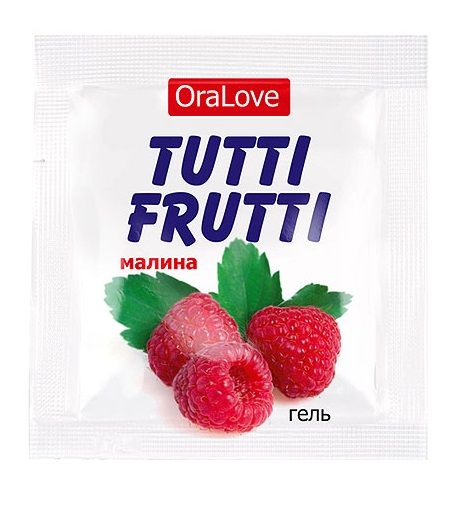 Пробник гель-смазки Tutti-frutti с малиновым вкусом - 4 гр. - Биоритм - купить с доставкой в Санкт-Петербурге