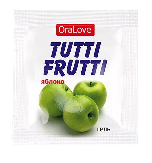 Пробник гель-смазки Tutti-frutti с яблочным вкусом - 4 гр. - Биоритм - купить с доставкой в Санкт-Петербурге
