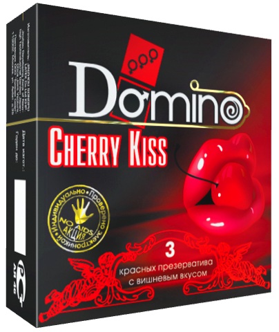 Презервативы Domino Cherry Kiss со вкусом вишни - 3 шт. - Domino - купить с доставкой в Санкт-Петербурге