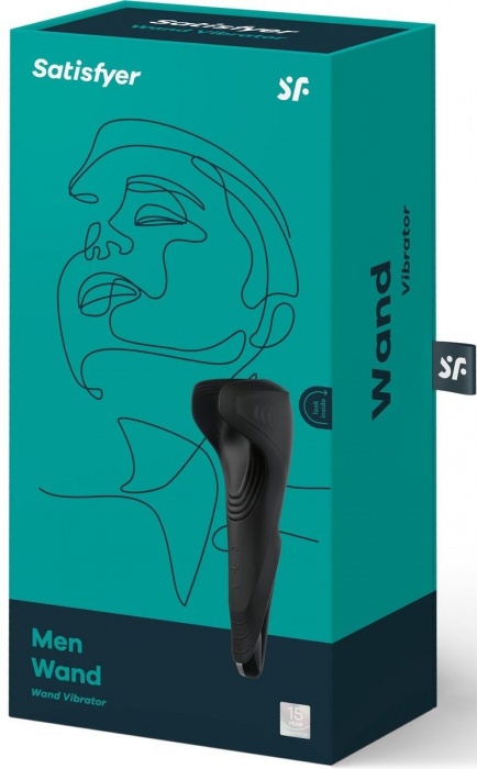 Чёрный нереалистичный мастурбатор с вибрацией Satisfyer Men Wand - Satisfyer - в Санкт-Петербурге купить с доставкой