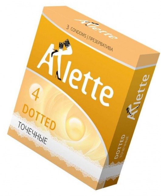 Презервативы Arlette Dotted с точечной текстурой - 3 шт. - Arlette - купить с доставкой в Санкт-Петербурге