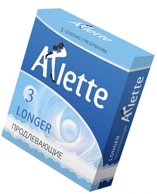 Презервативы Arlette Longer с продлевающим эффектом - 3 шт. - Arlette - купить с доставкой в Санкт-Петербурге
