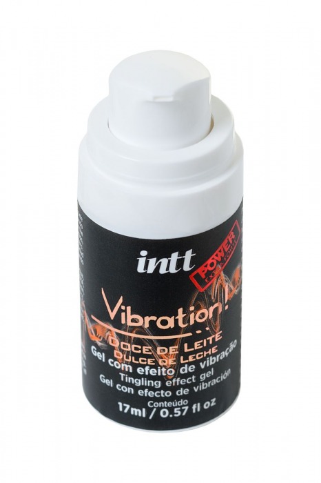 Жидкий массажный гель VIBRATION Dulce de Leche с ароматом сгущенного молока и эффектом вибрации - 17 мл. - INTT - купить с доставкой в Санкт-Петербурге