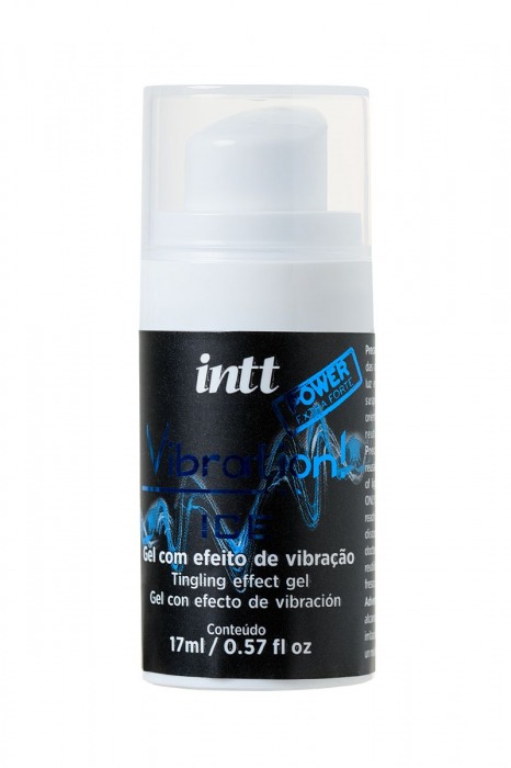 Жидкий массажный гель VIBRATION Extra-strong Ice с охлаждающим эффектом и эффектом вибрации - 17 мл. - INTT - купить с доставкой в Санкт-Петербурге
