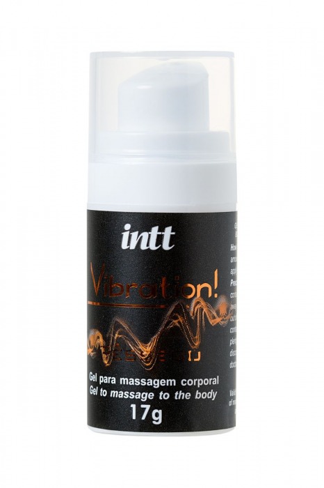 Жидкий массажный гель INTT VIBRATION Peach с ароматом персика и эффектом вибрации - 17 мл. - INTT - купить с доставкой в Санкт-Петербурге