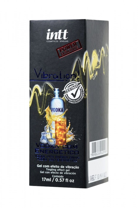 Массажный гель INTT VIBRATION Vodka mixed with energy drink с необычным ароматом и эффектом вибрации - 17 мл. - INTT - купить с доставкой в Санкт-Петербурге