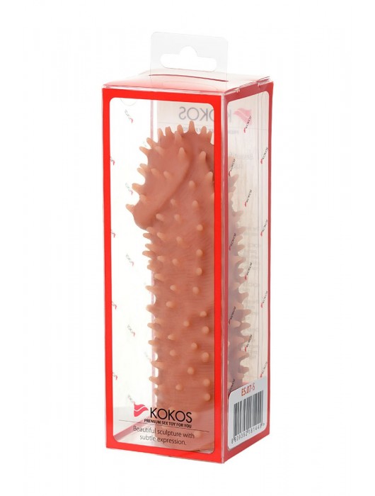 Телесная реалистичная насадка KOKOS Extreme Sleeve 07 с дополнительной стимуляцией - 12,7 см. - KOKOS - в Санкт-Петербурге купить с доставкой