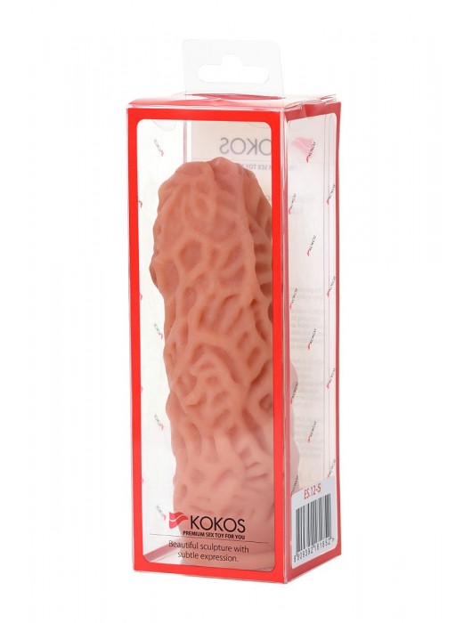 Телесная реалистичная насадка KOKOS Extreme Sleeve 12 с дополнительной стимуляцией - 12,7 см. - KOKOS - в Санкт-Петербурге купить с доставкой