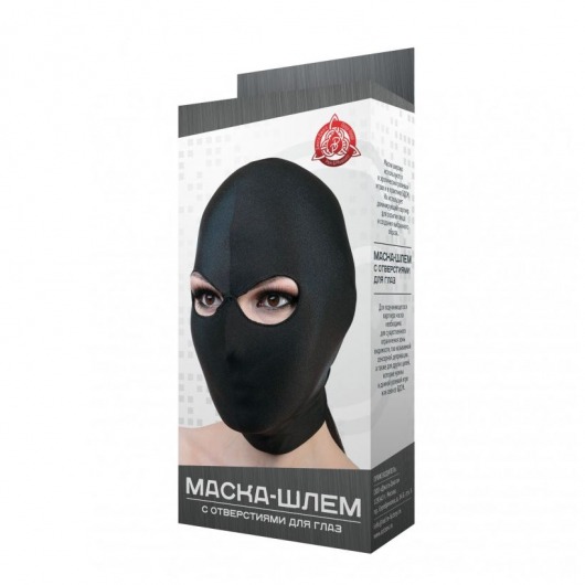 Чёрная маска-шлем с отверстием для глаз - Джага-Джага - купить с доставкой в Санкт-Петербурге