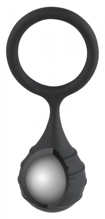 Черное силиконовое кольцо Cock ring   weight с утяжелением - Orion - в Санкт-Петербурге купить с доставкой