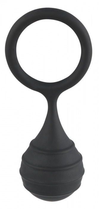 Черное силиконовое кольцо Cock ring   weight с утяжелением - Orion - в Санкт-Петербурге купить с доставкой