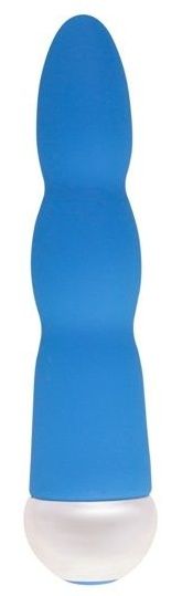 Синий вибратор Fashion Succubi Wavy Wand - 14,5 см. - Howells