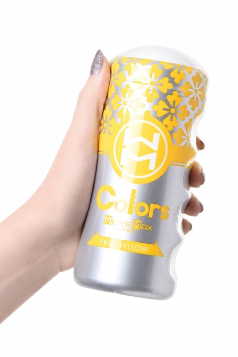 Мультирельефный мастурбатор MensMax Colors - Frill Yellow - Men sMax - в Санкт-Петербурге купить с доставкой