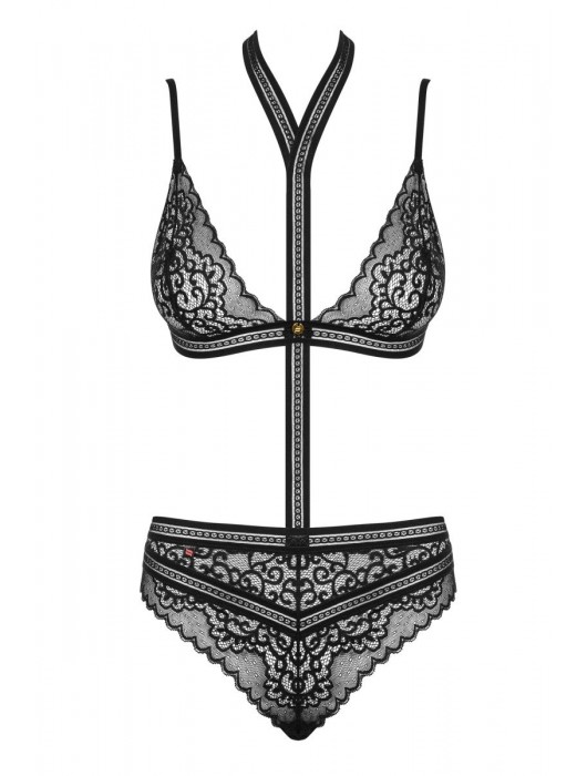 Кружевное боди Ailay с эффектным рисунком - Obsessive купить с доставкой