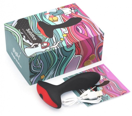 Чёрный массажер простаты Solstice - Magic Motion - в Санкт-Петербурге купить с доставкой