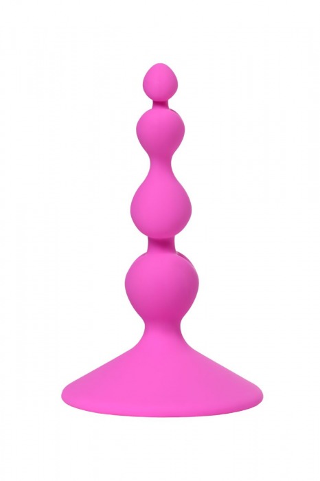 Розовая силиконовая анальная пробка Loverty - 8 см. - ToyFa