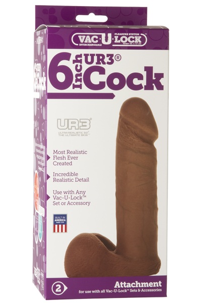 Насадка-мулат для трусиков Vac-U-Lock 6  ULTRASKYN Cock - 17,3 см. - Doc Johnson - купить с доставкой в Санкт-Петербурге