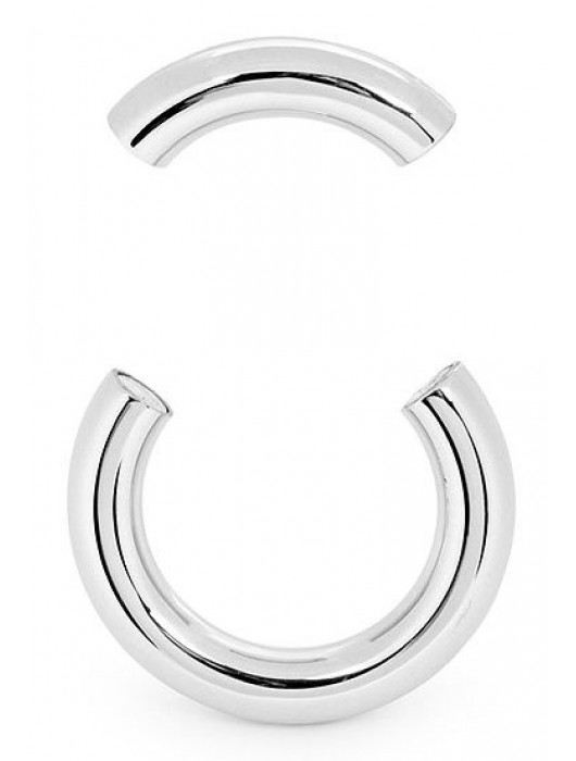 Серебристое среднее эрекционное кольцо на магнитах - Bior toys - в Санкт-Петербурге купить с доставкой