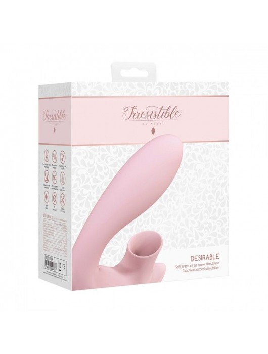 Розовый вибратор для G-точки Irresistible Desirable с бесконтактной клиторальной стимуляцией - Irresistible
