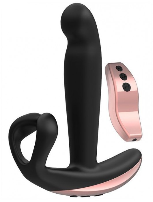 Черный анальный вибратор с дополнительным стимулятором Remote Hunter - 16,4 см. - ML Creation - в Санкт-Петербурге купить с доставкой