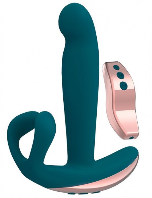 Зеленый анальный вибратор с дополнительным стимулятором Remote Hunter - 16,4 см. - ML Creation - в Санкт-Петербурге купить с доставкой