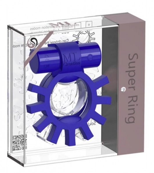 Синее перезаряжаемое эрекционное виброкольцо Super Ring - ML Creation - в Санкт-Петербурге купить с доставкой