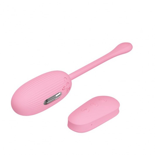 Нежно-розовое виброяйцо с функцией электростимуляции Shock Fun - Baile - купить с доставкой в Санкт-Петербурге