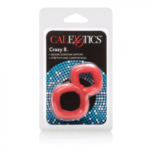 Красное эрекционное кольцо Crazy 8 - California Exotic Novelties - в Санкт-Петербурге купить с доставкой